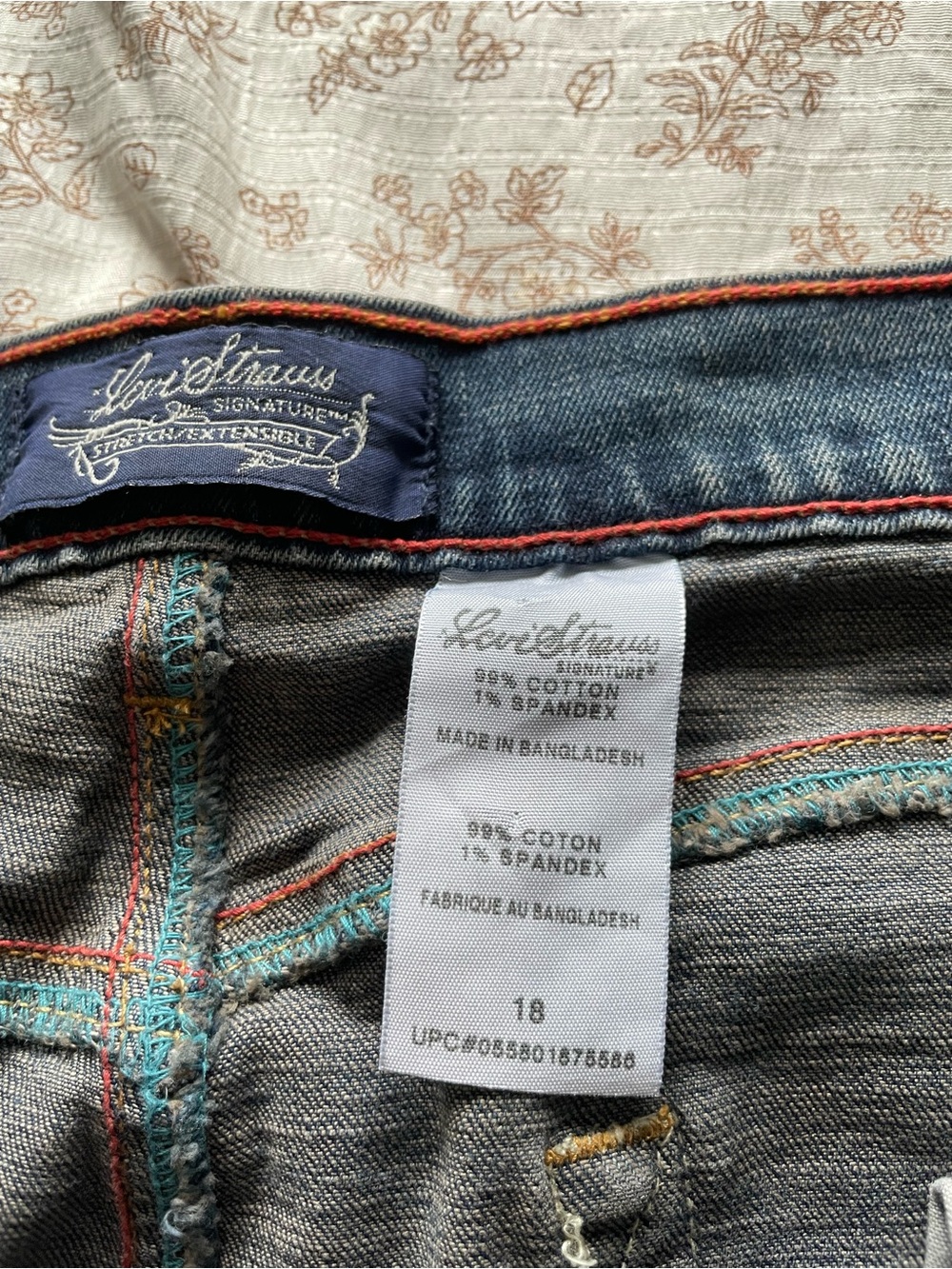 Levi's  Dark Blue Denim Cotton Midi Skirt with Back Pocket Stitching - Picture 7 of 10